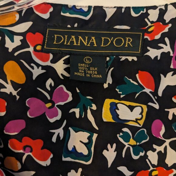 Vintage Diana D'Or 100% silk sleeveless top - Picture 3 of 10